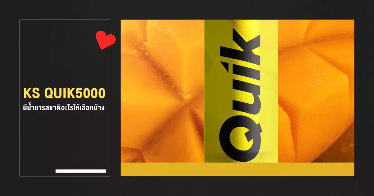 ks quik5000 มีน้ำยารสชาติอะไรให้เลือกบ้าง