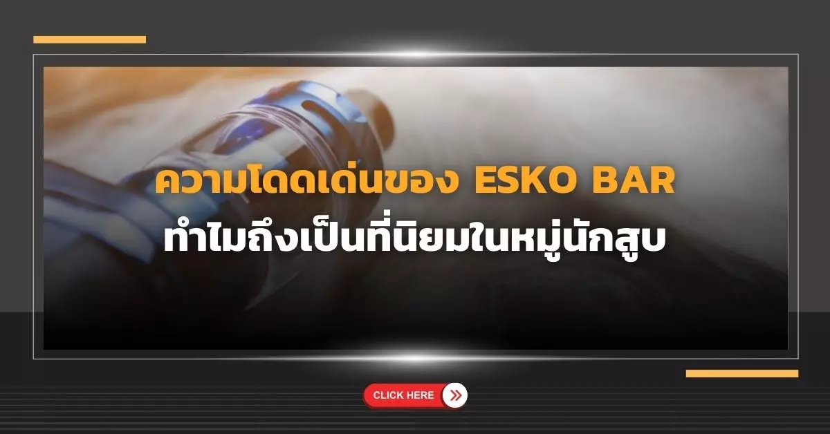 ความโดดเด่นของ ESKO BAR ทำไมถึงเป็นที่นิยมในหมู่นักสูบ